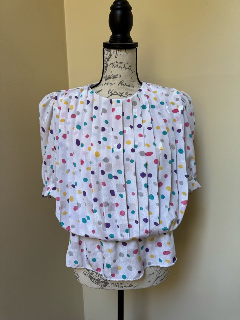 Lady Carol Petites of New York - Vintage Polka Dot Blouse
